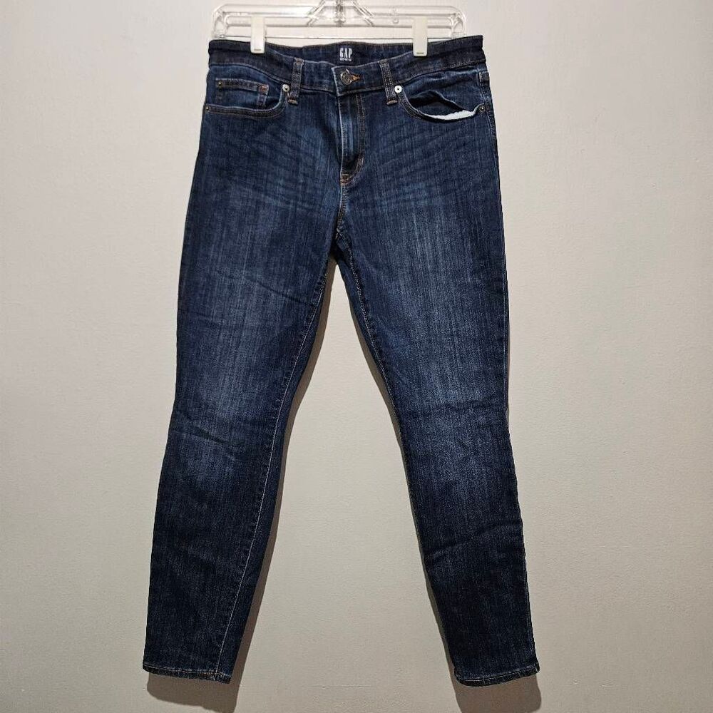 GAP 1969 Women's Size 29 short Dark Blue Denim True Skinny Jeans